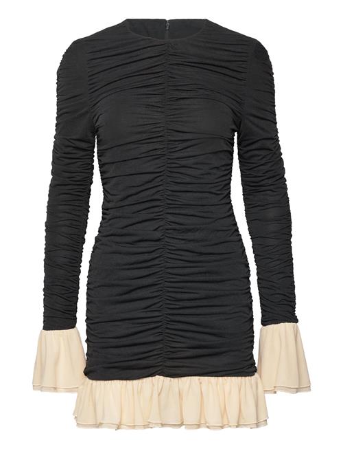 ROTATE Birger Christensen Mini Ruched Ls Dress ROTATE Birger Christensen Black