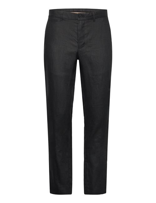 Mango Slim-Fit 100 Linen Trousers Mango Black