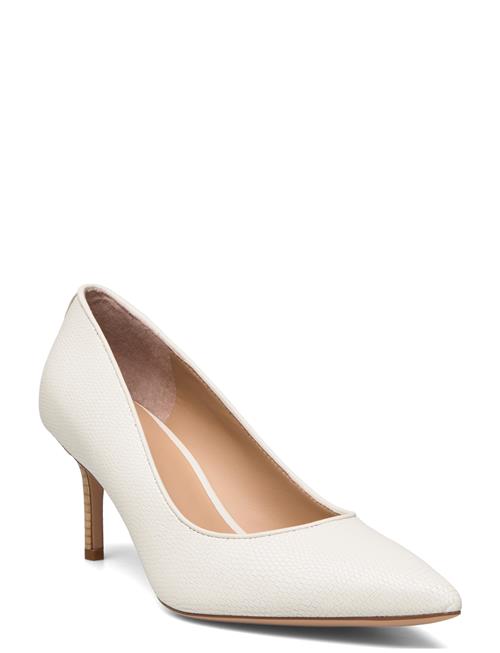 Lauren Ralph Lauren Lanette Lizard-Embossed Leather Pump Lauren Ralph Lauren Cream