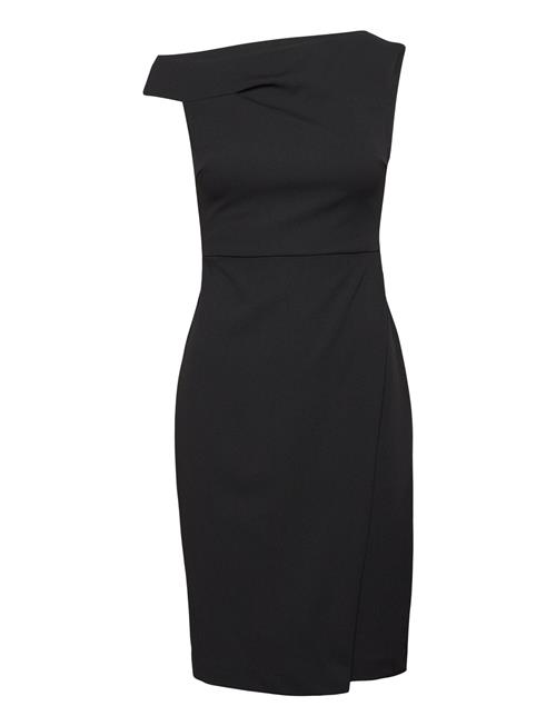 Calvin Klein Scuba Crepe Off Shoulder Dress Calvin Klein Black