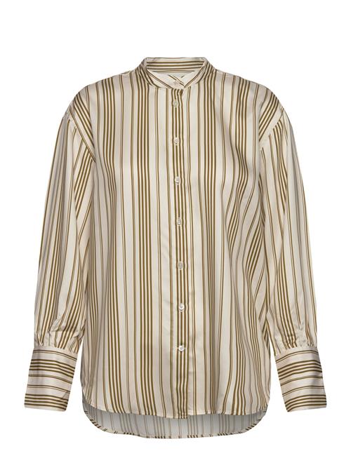 GANT Relaxed Striped Stand Collar Shirt GANT Green