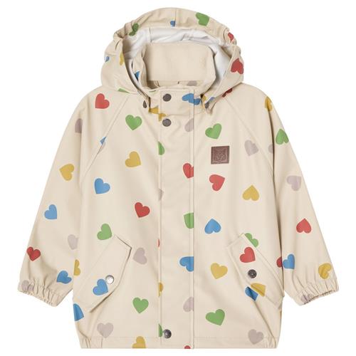 Kuling Edinburgh Regnjakke Rainbow Hearts 110/116 cm  Hvid  110/116 cm  Unisex