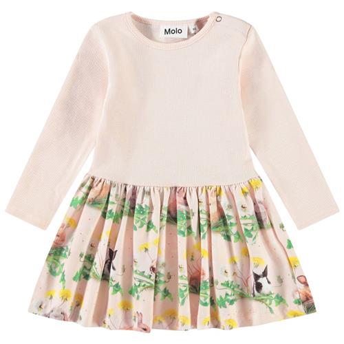 Molo Carel Long-Sleeved Dress Bunnies United | Lyserød | 98 cm