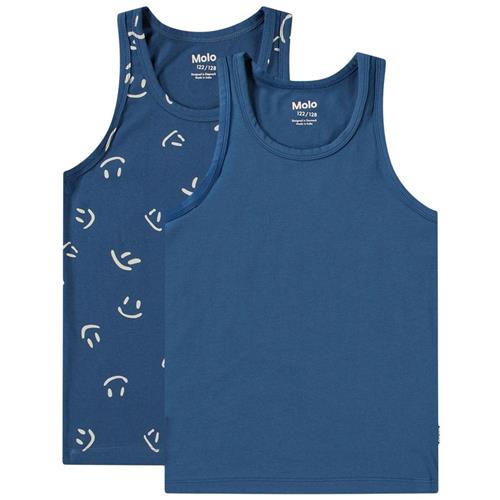 Molo Jayden 2-Pack Tank Top Happy Best | Marine blå | 146/152 cm