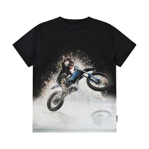 Molo Riley Short-Sleeved T-Shirt Water Wheelie 116 cm  Sort  116 cm  mand