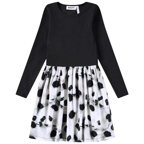 Molo Credence Long-Sleeved Dress Giant Panda | Sort | 98/104 cm