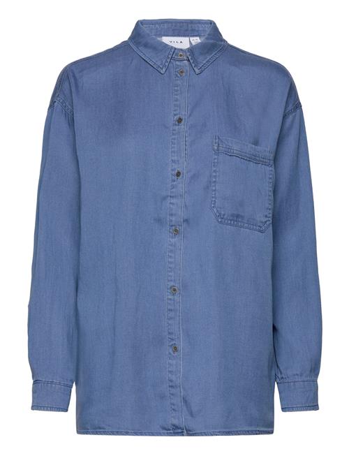 Vila Vibista L/S Over Shirt/Su - Vila Blue