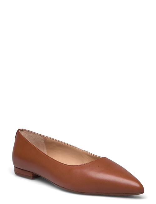 Lauren Ralph Lauren Londyn Burnished Leather Ballet Flat Lauren Ralph Lauren Brown