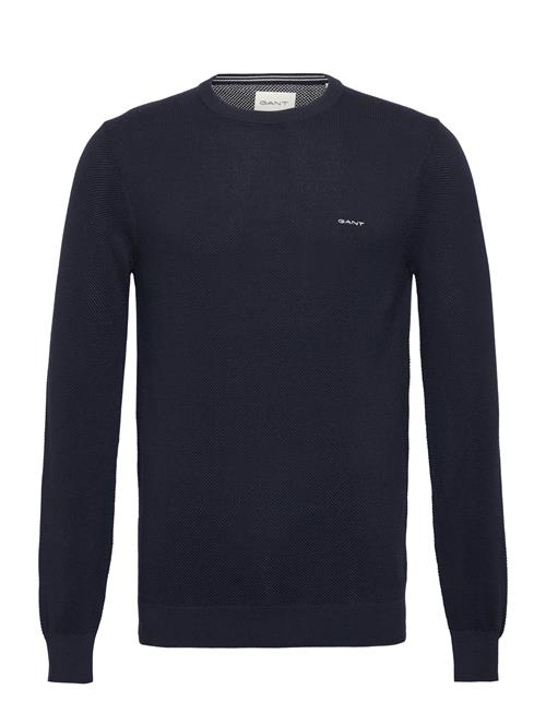 Cotton Pique C-Neck GANT Navy