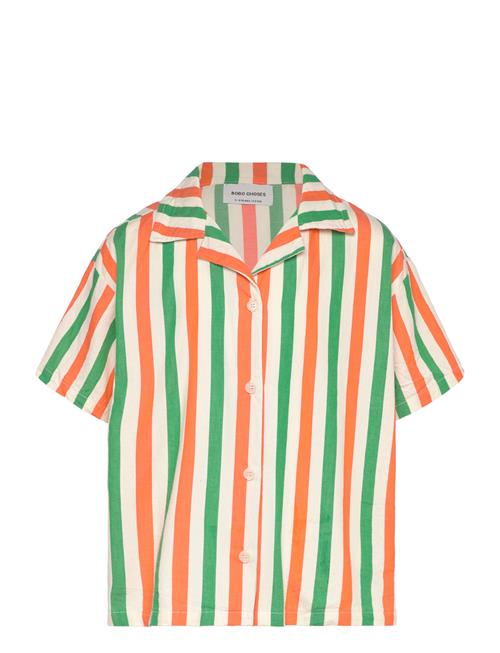 Bobo Choses Vertical Stripes Woven Shirt Bobo Choses Orange