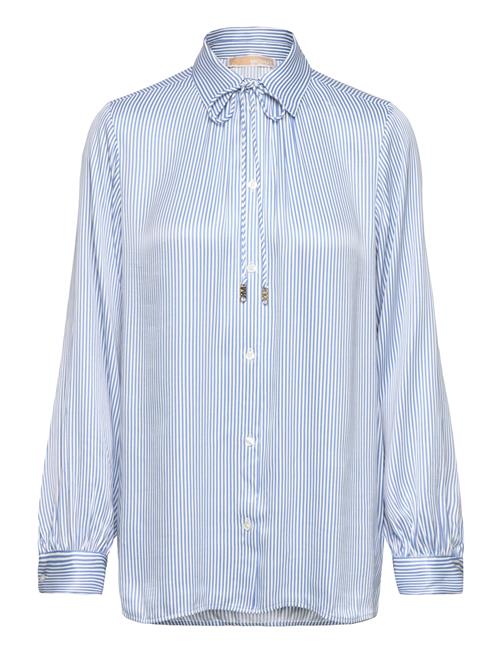 Michael Kors Gphc Ladder Pinestr Top Michael Kors Blue