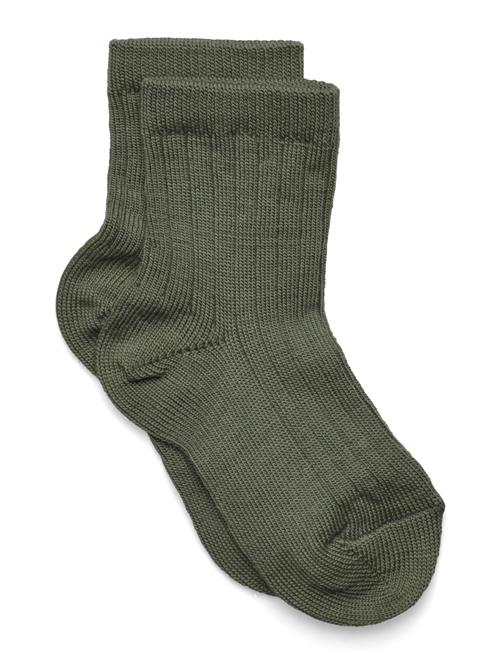 mp Denmark Wool Rib Socks Mp Denmark Green