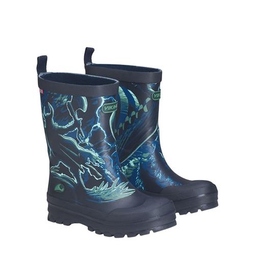 Viking Jolly Print Gummistøvle Navy Bluegreen | Marine blå | 22 EU