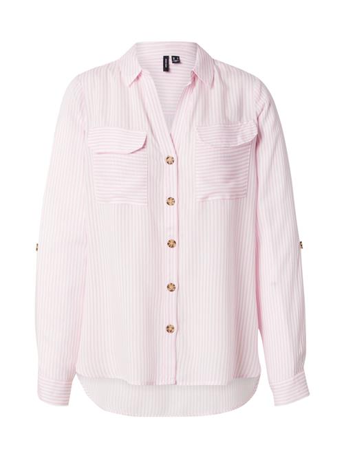 VERO MODA Bluse 'VMBUMPY'  lys pink / hvid