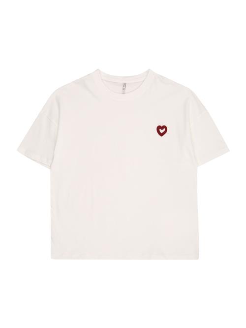 KIDS ONLY Bluser & t-shirts 'KOGANNA'  carminrød / hvid