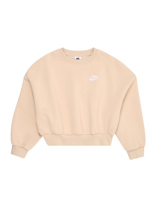 Se Nike Sportswear Sweatshirt 'CLUB FLC'  sand / hvid ved About You