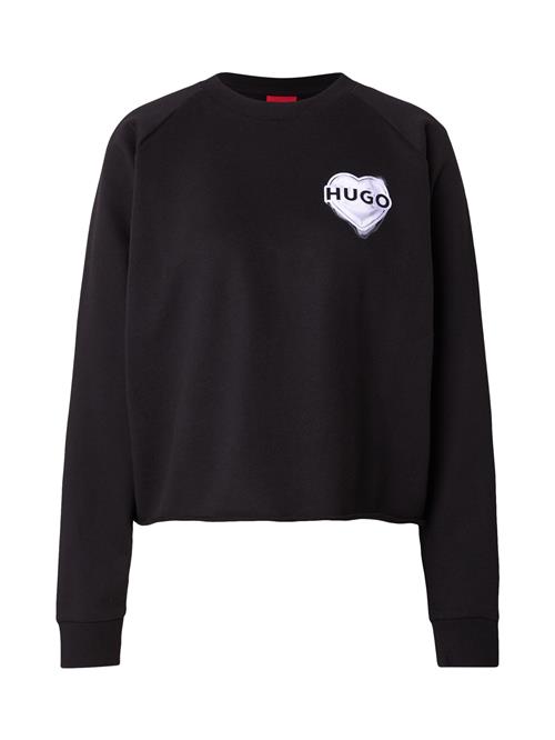 HUGO Sweatshirt 'Darace'  sort / sølv