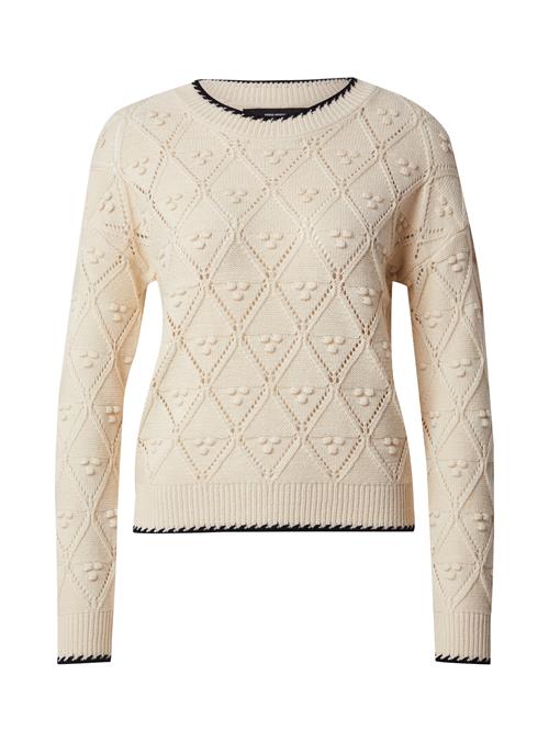 VERO MODA Pullover 'VMJULIAN'  lysebeige / sort