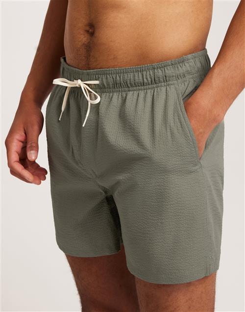 Selected Homme Slhcooper Seersucker Swimshorts Badeshorts Grå