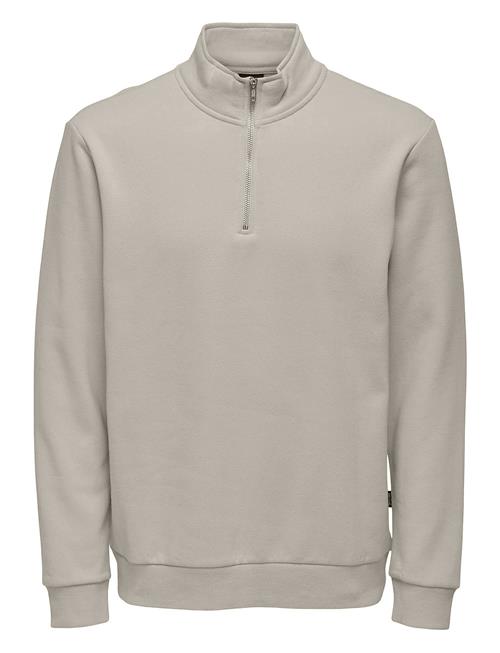 ONLY & SONS Onsceres Half Zip Sweat ONLY & SONS Cream