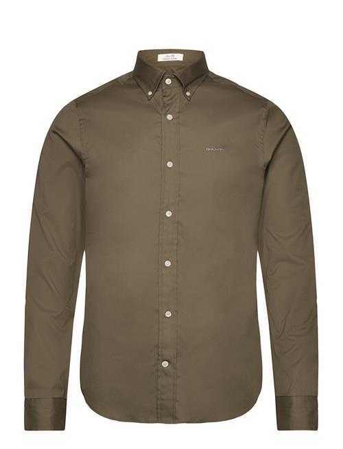 Slim Pinpoint Oxford Shirt GANT Khaki