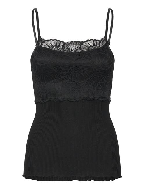 Silk Strap Top W/ Lace Rosemunde Black