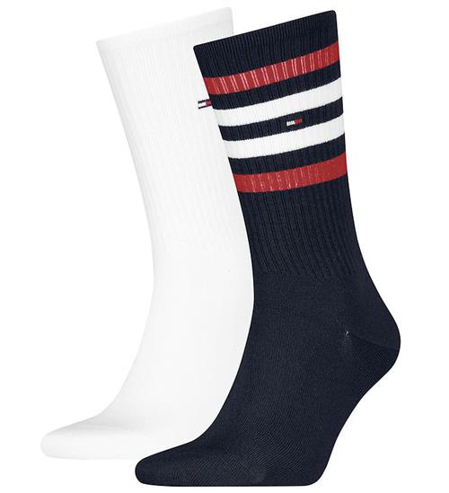 Tommy Hilfiger Strømper - 2-pak - Stripe - Navy