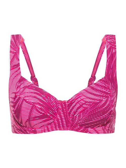 LASCANA ACTIVE Sportsbikinioverdel  pink / bordeaux / hvid