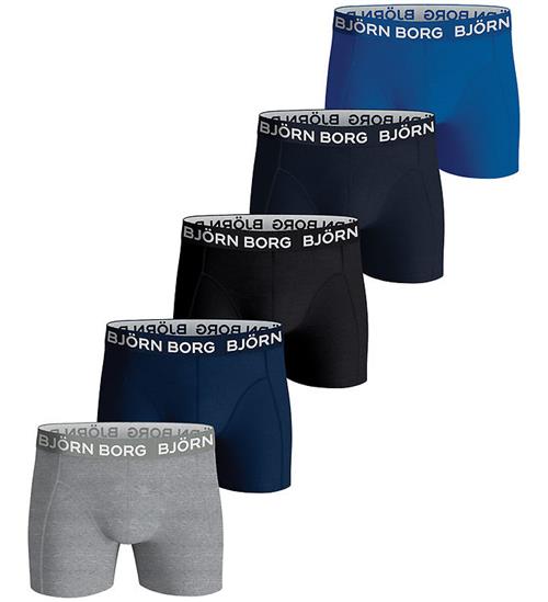 BjÃ¶rn Borg Boxershorts - 5-pak - BlÃ¥/Sort/GrÃ¥