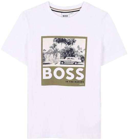 BOSS T-shirt - Hvid m. Dark Green