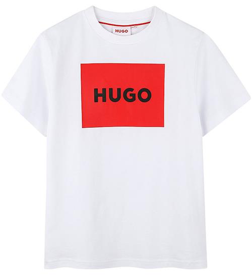 Se HUGO T-shirt - Hvid/RÃ¸d ved KidsWorld