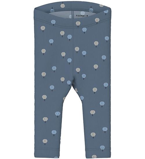Name It Leggings - Rib - NbmKaboon - China Blue m. Luftballoner