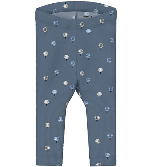 Name It Leggings - Rib - NbmKaboon - China Blue m. Luftballoner