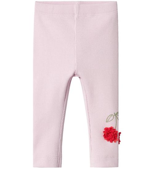 Name It Leggings - Rib - NbfBolia - Winsome Orchid m. KirsebÃ¦r