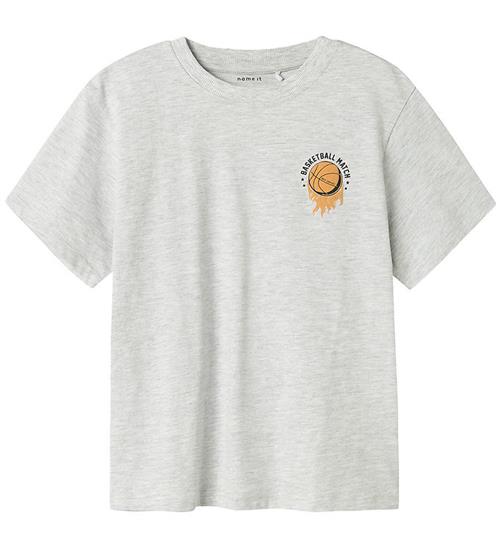 Se Name It T-shirt - NkmBeask - Light Grey Melange ved KidsWorld