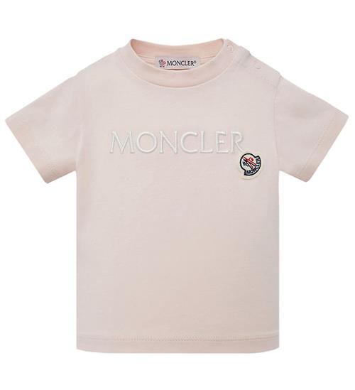 Moncler T-shirt - Rosa m. Hvid