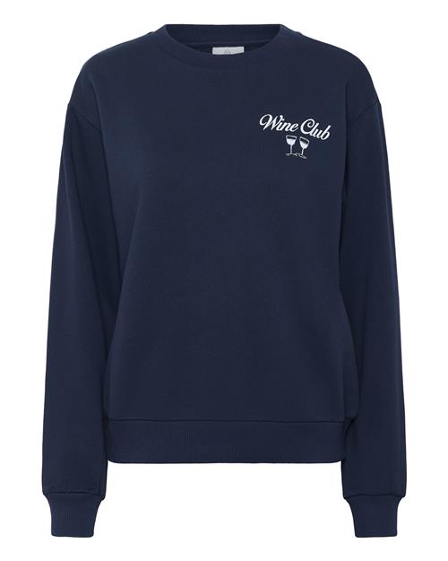 Se Kaffe Sweatshirt 'Chateau'  marin / hvid ved About You