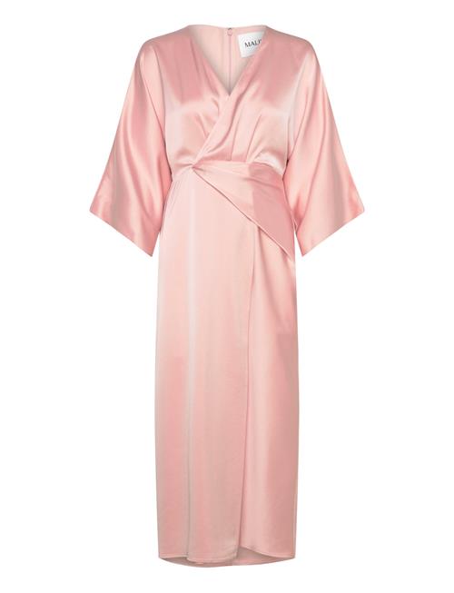 Malina Erica Wrap Detailed Midi Dress Malina Pink