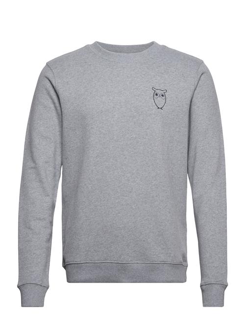 Knowledge Cotton Apparel Small Owl Chest Print Sweat - Gots/ Knowledge Cotton Apparel Grey