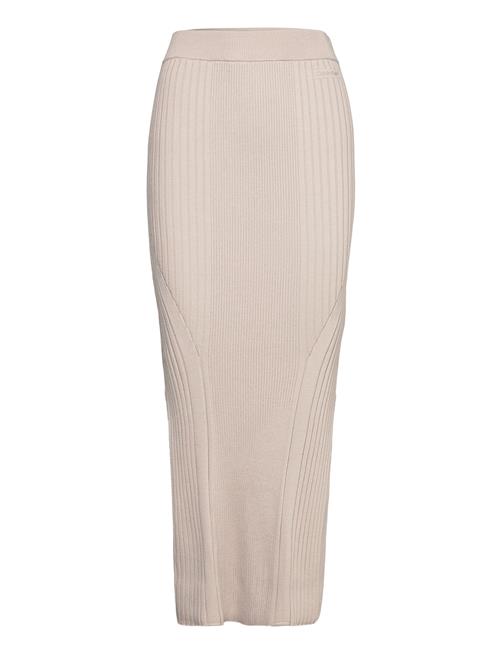 Calvin Klein Iconic Rib Maxi Skirt Calvin Klein Beige