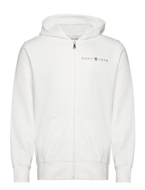 GANT Printed Graphic Full Zip Hoodie GANT Cream