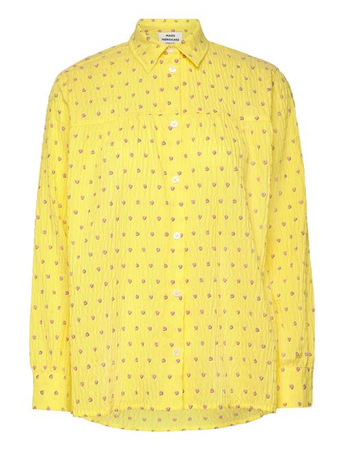 Crinckle Pop Vinny Shirt Aop Mads Nørgaard Yellow