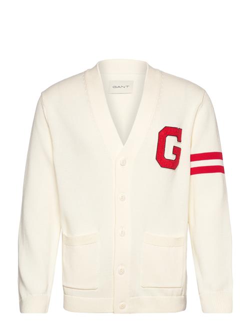 Se Gant Varsity Cardigan GANT White ved Booztlet