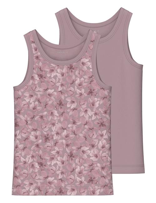 Nmftank Top 2P Mauve Flower Noos Name It Pink