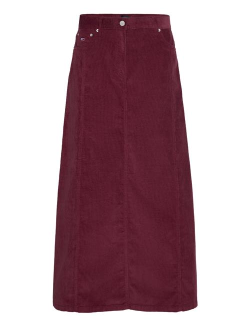 Tjw Fine Cord Maxi Skirt Tommy Jeans Burgundy