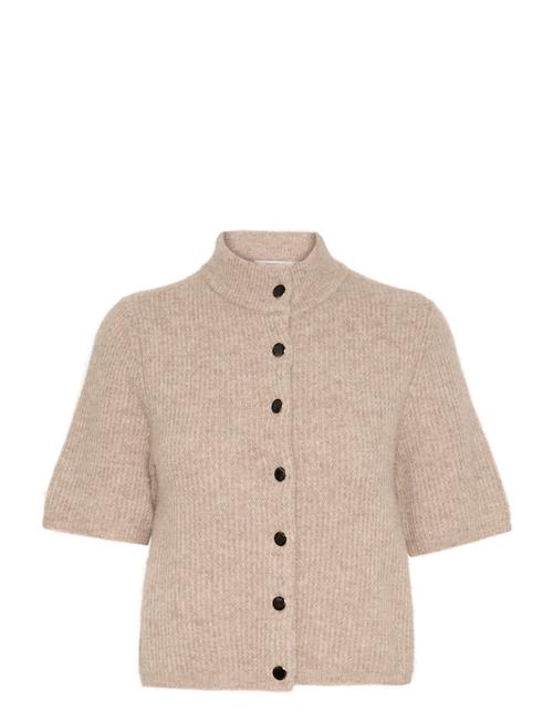 Alphagz Ss Short Cardigan Gestuz Beige