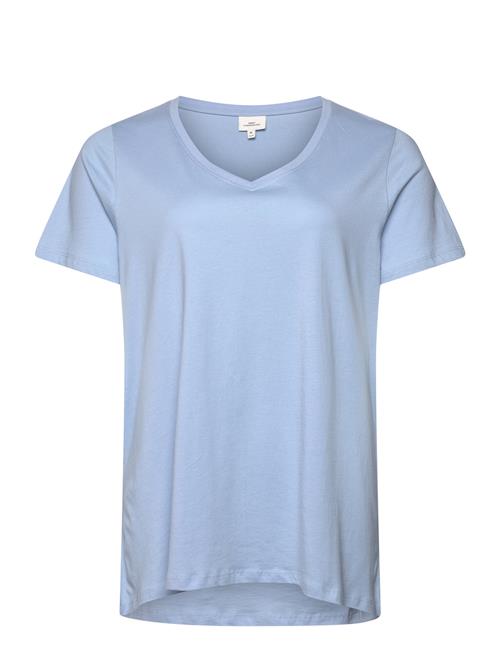 Carbonnie Life S/S V A-Shape Tee Noos ONLY Carmakoma Blue