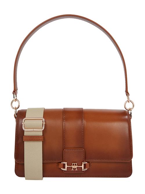 TOMMY HILFIGER Skuldertaske 'HERITAGE'  cognac / guld