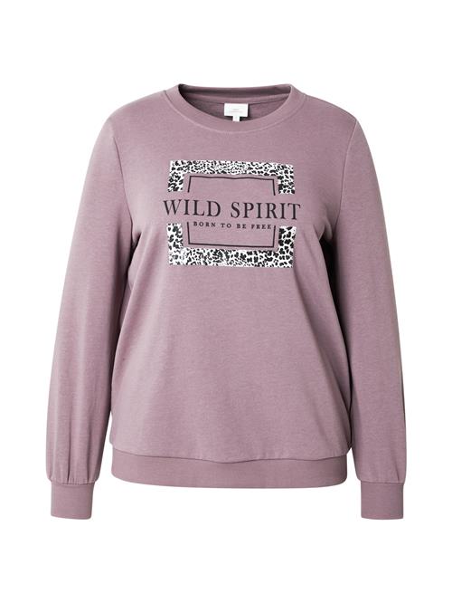 Se ONLY Carmakoma Sweatshirt 'CARRUNA'  lilla / sort / hvid ved About You