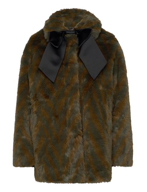 Scotch & Soda A-Line Faux Fur Coat Scotch & Soda Khaki